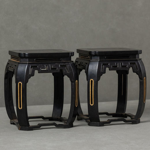 二十世纪 红木透雕八角花几摆件（一对） 商品图4