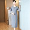 时尚简约妈妈装中老年，参加宴会晚礼服气质优雅风连衣裙LC-2385 商品缩略图3