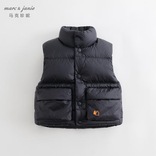 【三防】马克珍妮冬装新款男童山系户外超轻加厚羽绒服马甲231516 商品图4