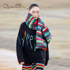 羊绒手工字母绣花翻领女套衫SJF95W277K 商品缩略图1