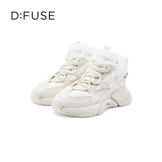 DFuse迪芙斯2022冬季新款牛皮厚底增高老爹鞋运动鞋女DF24118540 商品图2