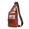 牛船长新款2021男士头层牛皮胸包男真皮单肩斜挎胸前插手机袋背包 商品缩略图4