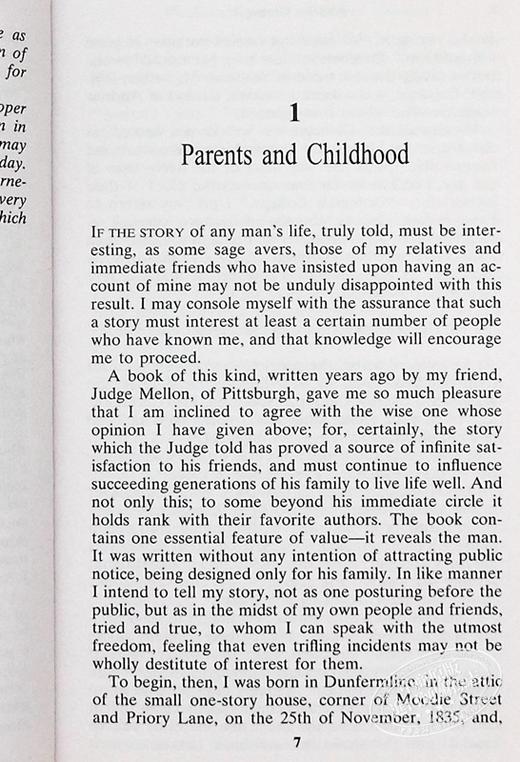 【中商原版】Autobiography of Andrew Carnegie 安德鲁卡内基自传英文原版 商品图5