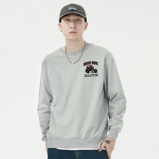 2023秋冬自由基地新款圆领毛圈卫衣300克打底衫越野车设计图案款 NMT-2038 商品图1