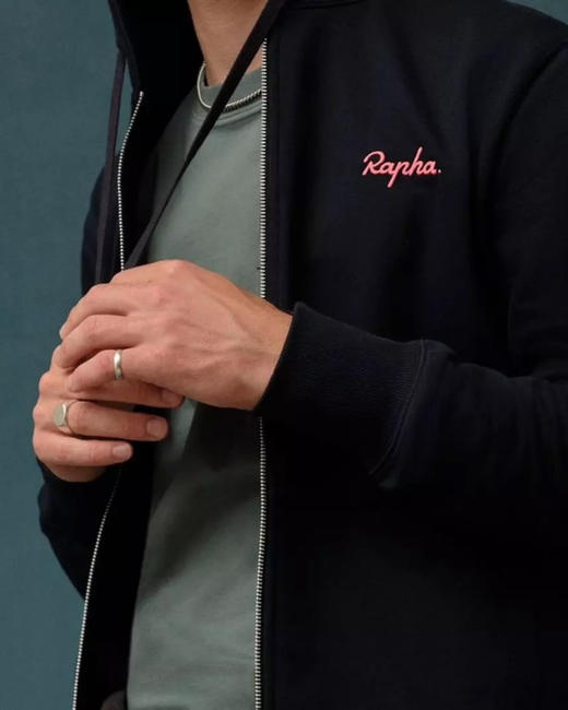 正品Rapha Logo Hoodie 休闲拉链连帽衫 有机棉保暖 原包装齐全 商品图1