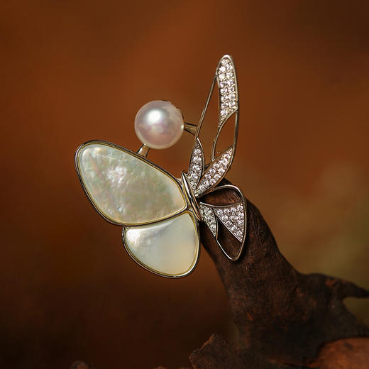Manreya玛芮雅“秋日蝶语”淡水珍珠胸针轻奢大气高级感法 商品图6