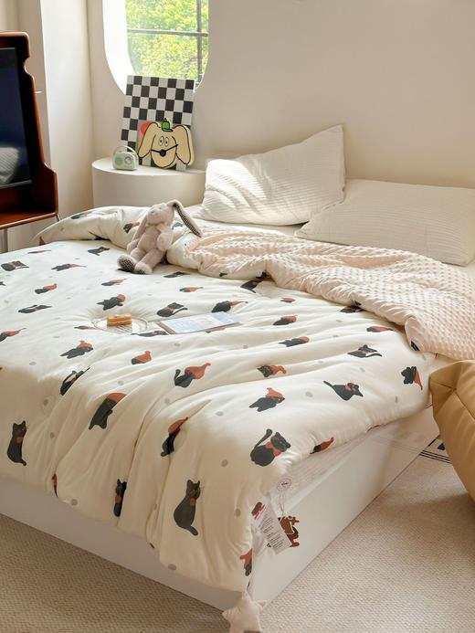 【温暖治愈】A类针织棉豆豆被春秋被冬被大豆被子被芯婴儿童宝宝成人单双人被 商品图0