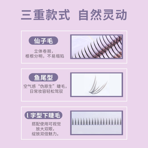 everbab 单簇假睫毛/镊子/胶水 商品图4