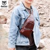 牛船长大容量真皮男单肩斜挎胸包软头层牛皮复古双层插卡充电腰包 商品缩略图3