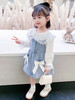 【牛仔面料制作，既舒适又耐用！】女童牛仔背带裙子洋气春秋季公主女宝宝时髦春装连衣裙套装韩版潮sh 商品缩略图3