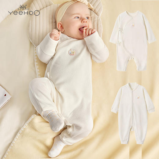 英氏新生婴儿儿衣服四季哈衣小童初生宝宝连体衣春秋爬服纯棉秋款YLHAJ02018A YLAAJ02015A 商品图0