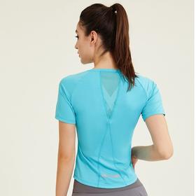 范斯蒂克后背网纱速干运动短袖