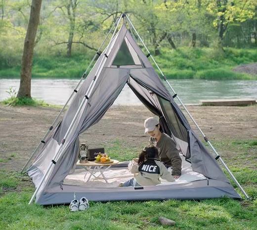芊陌鸟户外-皓风尖塔帐篷Z01021 卡其色（245*245*215cm) 商品图1