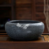 金音石茶洗 肌理纹建水简约家用复古水盂茶水缸茶桶功夫茶渣缸功夫茶盂 商品缩略图4