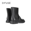 Dfuse迪芙斯冬季新款牛皮圆头短靴厚底户外休闲靴DF34116112 商品缩略图6