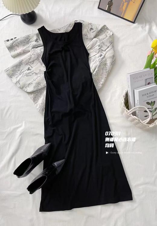 33BAR070911#侧褶背心连衣裙 商品图0