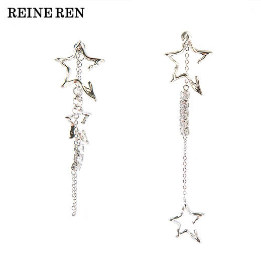 不对称立体星星多戴法耳饰 商品图1