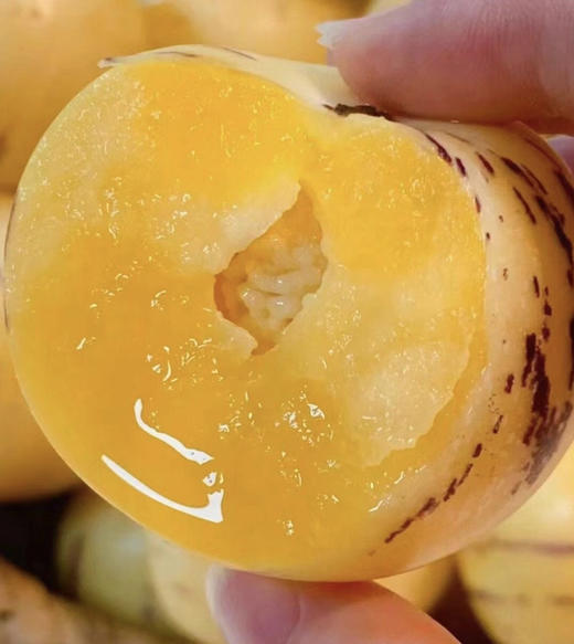 周二配送至小区门口自提！树熟人参果，低糖高钙高硒的水果，入口即化的果肉全是汁水，有润燥，清热，去火的作用，是孕妇，糖尿病者，中老年人最佳水果！可以美容瘦身预防高血压！约2斤/份 商品图0