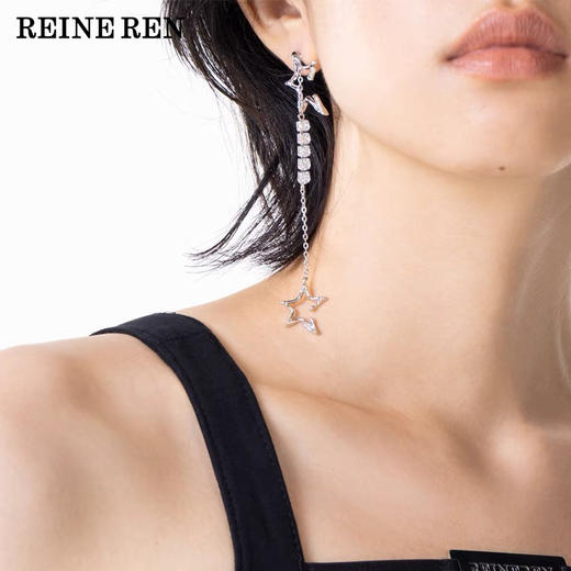 不对称立体星星多戴法耳饰 商品图0