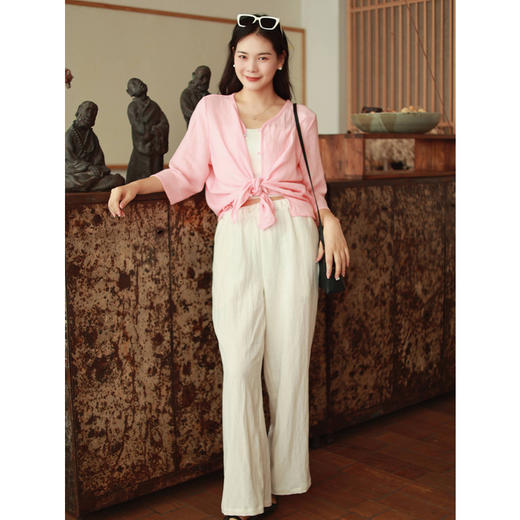 【线上专属】阔腿裤（22809102-凝脂） 商品图0