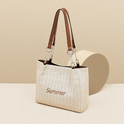 Safiya/索菲娅2023新款时尚大容量托特包百搭女士手提包单肩斜挎女包SF9151092Y 商品图1