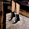 Dfuse迪芙斯冬季新款牛皮圆头经典绑带马丁靴短靴DF34116209 商品缩略图9