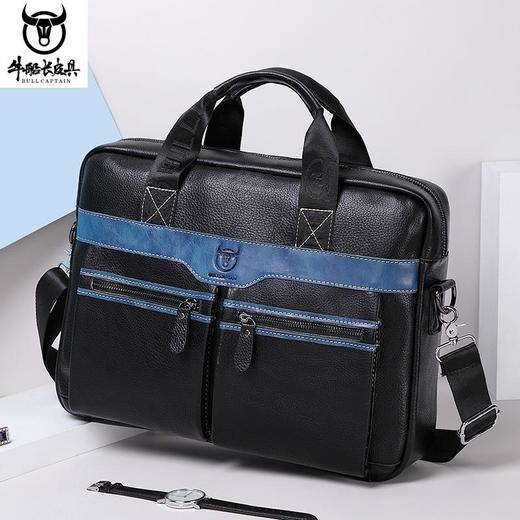 牛船长皮具公文包男真皮商务大容量文件包头层牛皮手提电脑包 商品图0