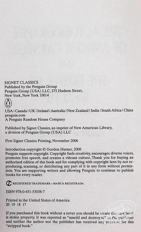 【中商原版】Autobiography of Andrew Carnegie 安德鲁卡内基自传英文原版 商品图3