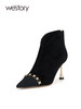 westory2023秋季新品经典小香风拼接女靴精致小巧时尚靴W23DS83291 商品缩略图2