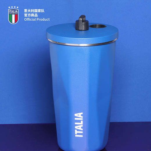 意大利国家队官方商品丨蓝色大容量便携吸管杯保温保冷水杯水壶 商品图4