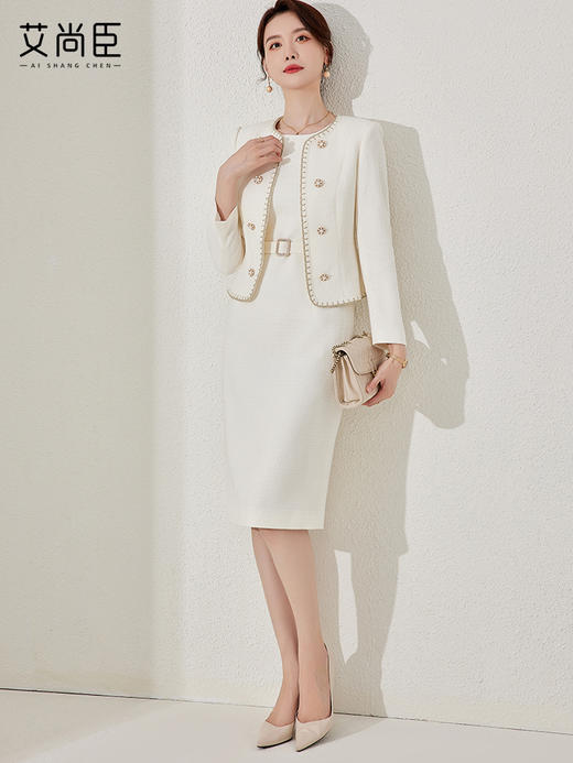 艾尚臣秋冬时尚洋气时髦女上衣小香风西装职业套装气质优雅 商品图3