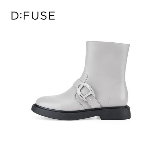 Dfuse迪芙斯冬季新款牛皮圆头短靴厚底户外休闲靴DF34116112 商品图1