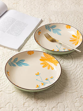 摩登主妇日式盘子菜盘家用高颜值碗盘碟子餐具组合套装陶瓷深餐盘