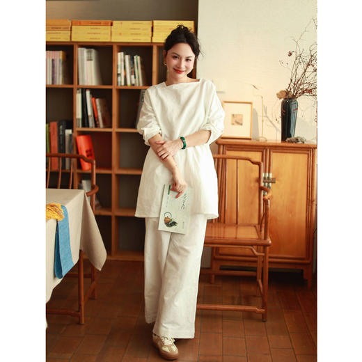 【线上专属】阔腿裤（23709317D-山矾） 商品图3