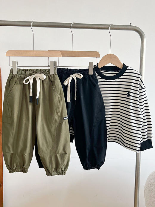 【高品质棉布材料制作，舒适透气！】风之谷2023秋季新款童裤男童帅气工装裤儿童日系百搭棉布休闲裤潮工装裤的设计增加了实用性，可满足孩子们日常穿着的需求 商品图4