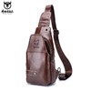 牛船长皮具男真皮单肩斜挎头层牛皮休闲运动时尚韩版潮流胸前男包 商品缩略图0