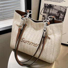 Safiya/索菲娅2023新款时尚大容量托特包百搭女士手提包单肩斜挎女包SF9151092Y