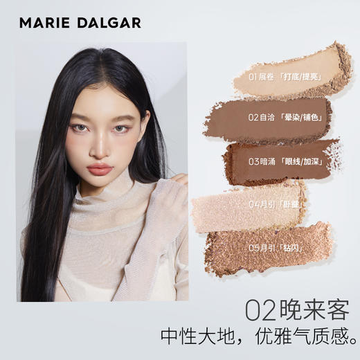 【积分兑换正装】玛丽黛佳粉墨五色眼影盘大地色粉色哑光亮片修容多功能 商品图3