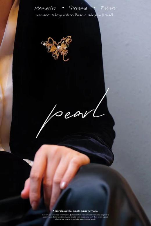 【国庆好物】CR 蝴蝶胸针  天然爱迪生珍珠10-11mm 商品图4