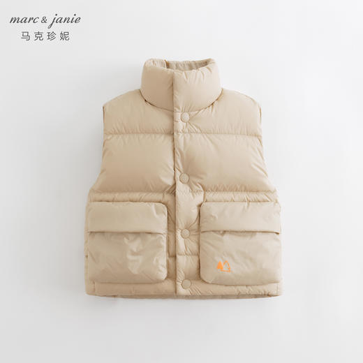 【三防】马克珍妮冬装新款男童山系户外超轻加厚羽绒服马甲231516 商品图3