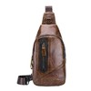 牛船长皮具真皮男单肩斜挎胸包头层牛皮潮流软皮修身多功能胸前包 商品缩略图4