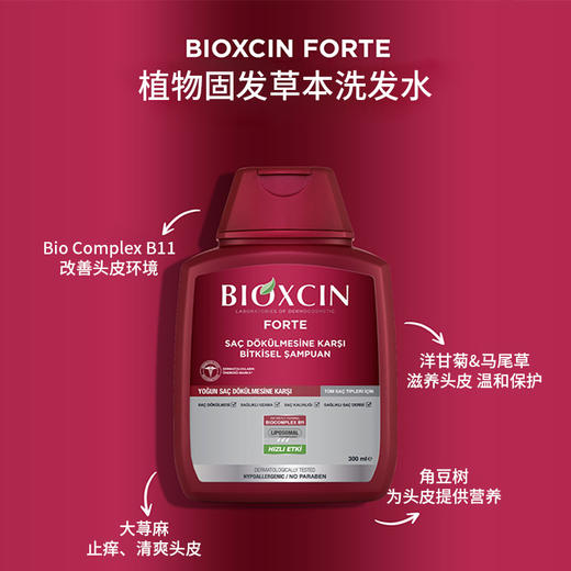 下单3天内发货【洗护好物丨Bioxcin强效固发洗发露】生物复合物B11草药提取物，植物配方脂质体技术增强头皮环境活性，温和舒缓深层滋养头皮，使用后清爽舒适增加头皮柔软度，充盈发丝滋润秀发 商品图0