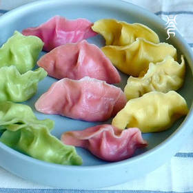 [F3]五色团圆水饺 Colorful Veggie Dumplings（双语EN） - 音昱正念饮食团队（含1位成人+1位儿童 Incl 1 Adult + 1 Child）