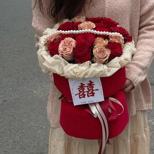 【新款热卖】小香风订婚布/古典红宽条 /复古丝绒布/定型片 商品图2