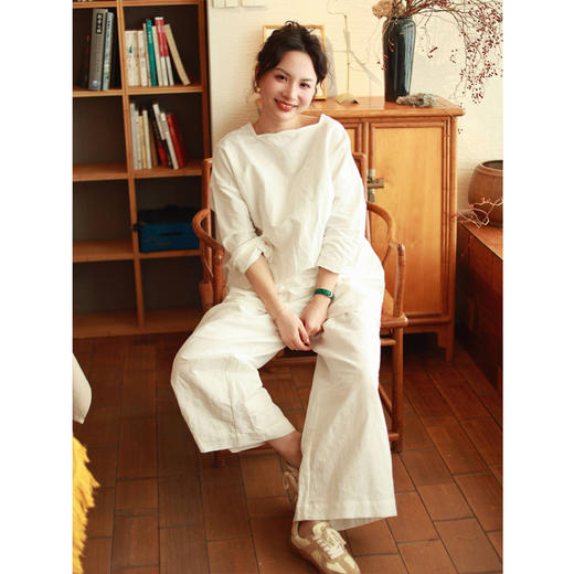 【线上专属】阔腿裤（23709317D-山矾） 商品图1