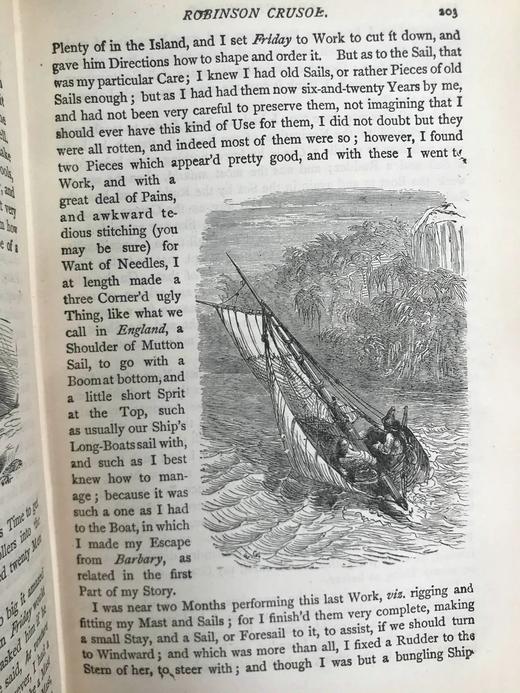 1899年 鲁宾逊漂流记 约20幅插图 漆布精装32开 商品图7
