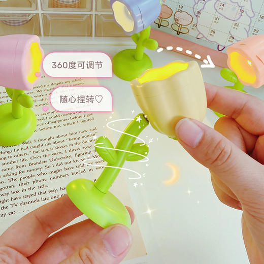 【迷你小花花夜灯】卧室摆件迷你爆品夜灯 多角度氛围暖色夜灯  纽扣电池 商品图1