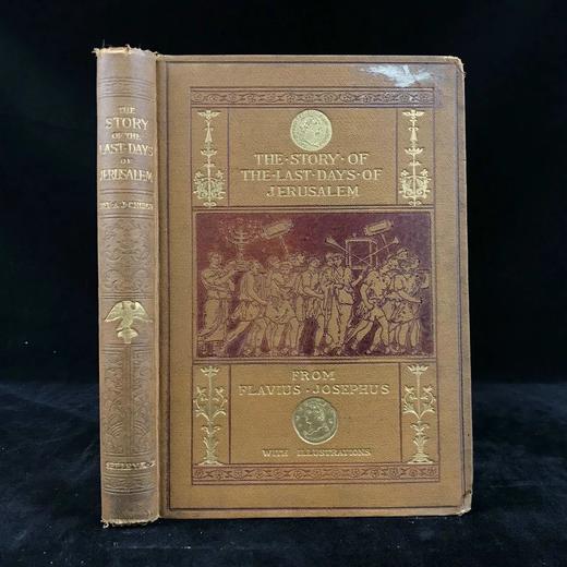1881年 耶路撒冷末日的故事 8幅彩色插图 漆布精装32开 商品图0