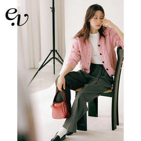 Even Vintage | 樱花夹粉 原创设计法式复古针织开衫外套女秋冬