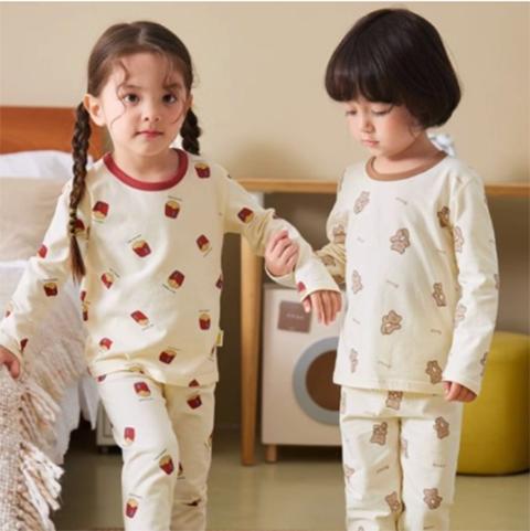 【柔软亲肤，锁温保暖！】宝宝家居服套装儿童秋装睡衣女童上衣裤子衣服两件套婴儿秋衣秋裤无论是日常居家还是睡眠时都能让宝宝感受到舒适与安心 商品图0
